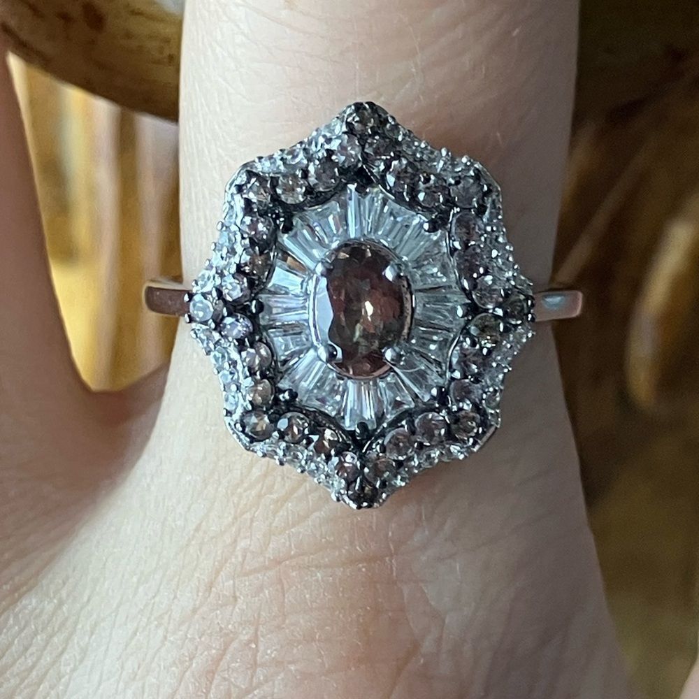 Color Changing Garnet Sterling Silver Ring Size 9